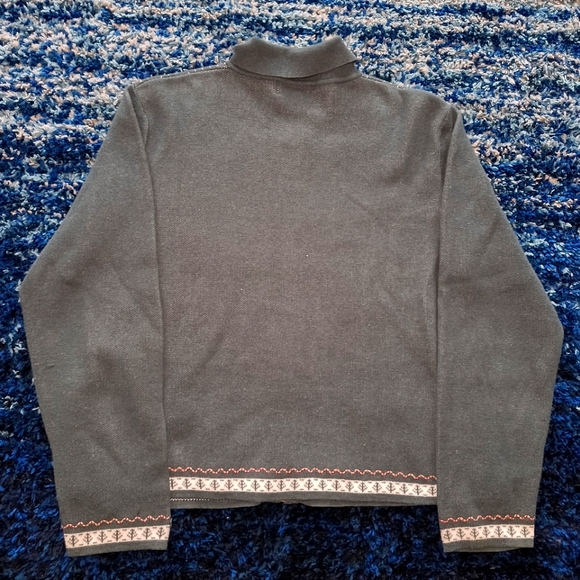 Woolrich Sweater Full Zip Up Cardigan With Snowmen - Picture 6 of 9